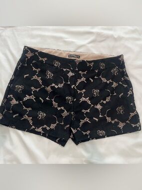 Express Black Shorts with Nude Lining